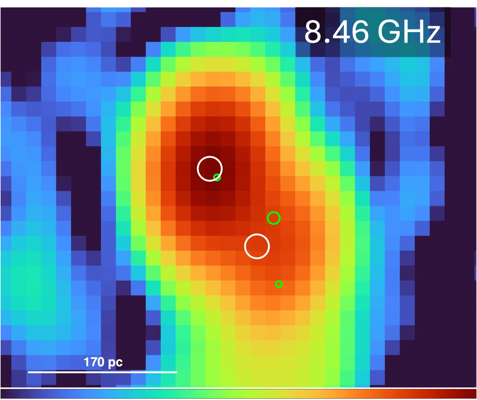 VLA 8.46 GHz radio-continuum image of the compact nucleus of MCG-03-34-64.
